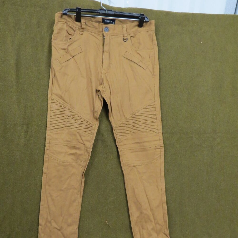 Kayden K Casual Pants Men's Slim 32x32 Cotton Light Brown